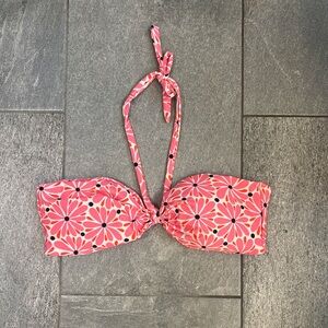 Skatie Pink Floral Bikini Top